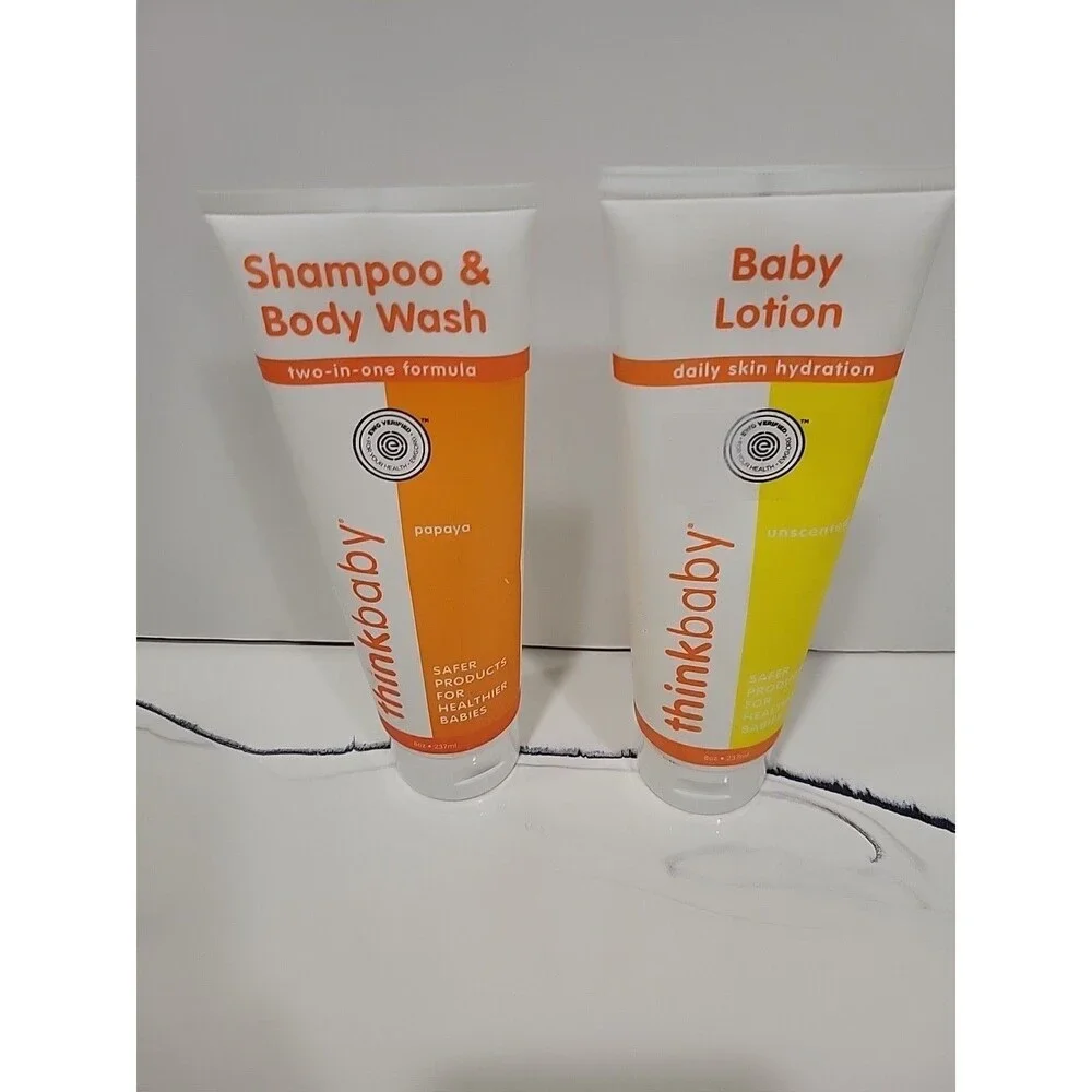 Set of Thinkbaby Baby Shampoo & Body Wash for Sensitive Skin & Body Lotion HB2